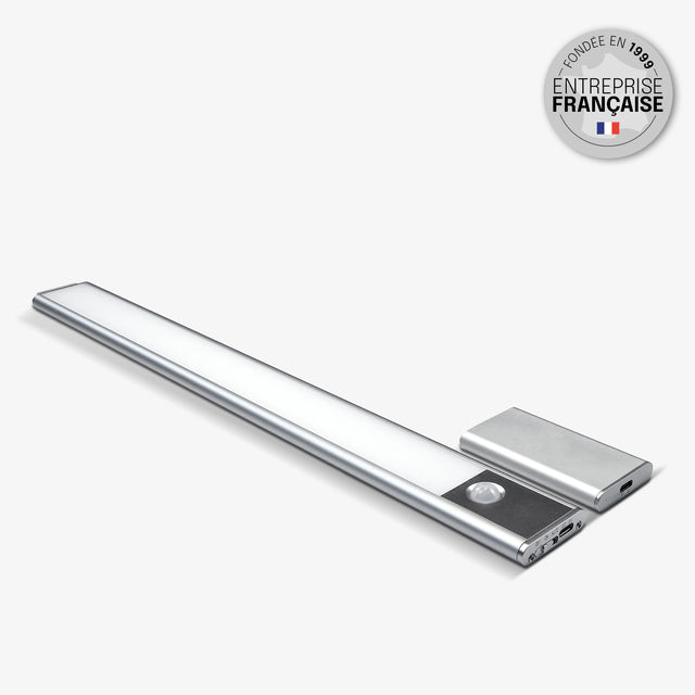 Réglette LED Sans Fil Rechargeable - IP20, Batterie Détachable, Détection de Mouvement