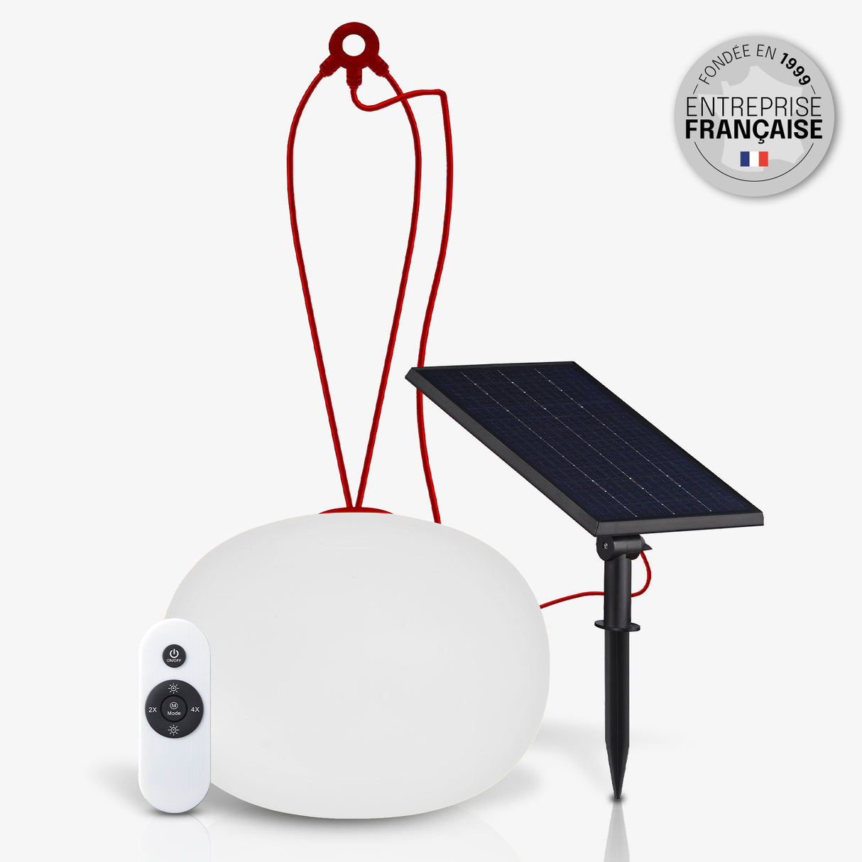 Suspension Solaire Extérieur – IP54, Boule LED avec Télécommande, Rechargeable USB