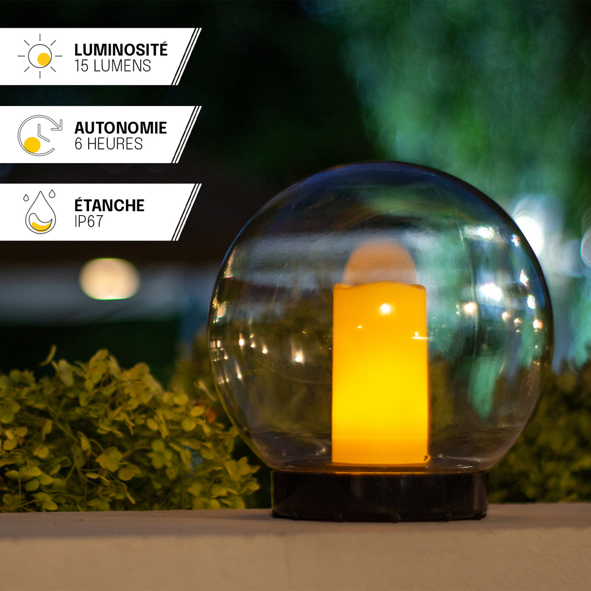 Bougie Solaire Flottante IP67 – Effet Scintillant, Décoration pour Piscines et Jardins