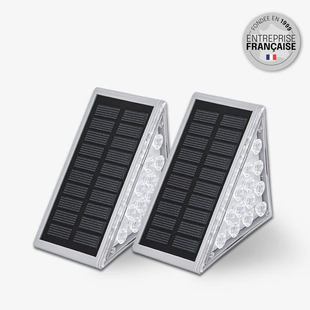 Éclairage Marche Escalier Solaire - IP65, Lot de 2