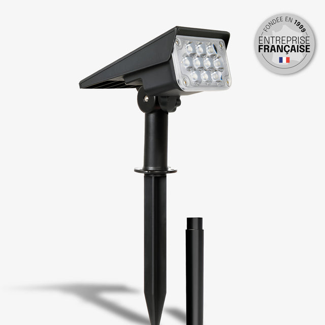 Spot Extérieur Solaire LED – IP65, Éclairage Diffus, Installation au Sol ou Murale