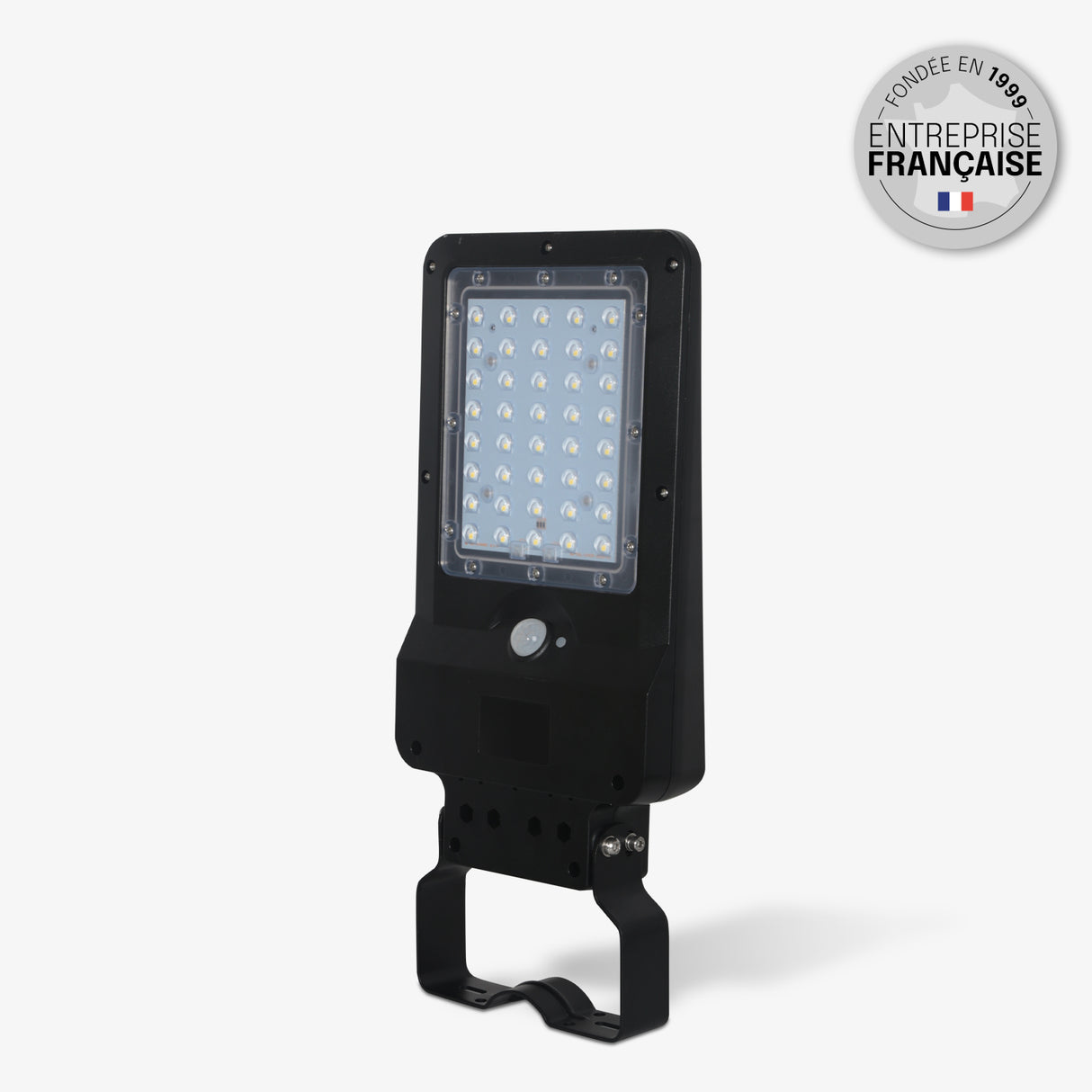 Projecteur Solaire Mural - IP65, Détection de Mouvement, Installation Murale ou sur Mât