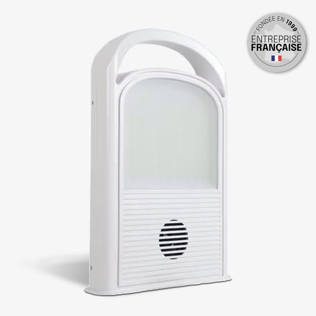 Enceinte Bluetooth Portable Solaire - IP44, Fonction Projecteur, Rechargeable USB