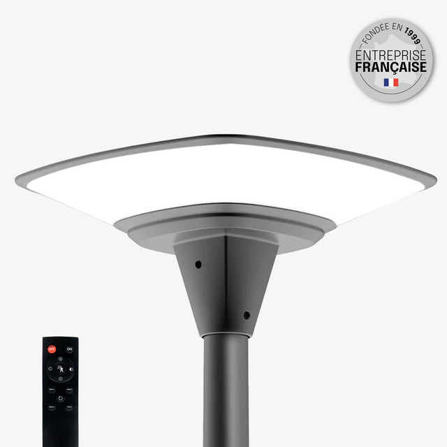 Lampadaire Solaire - IP65, Détection de Mouvement, 4 Modes d'Éclairage