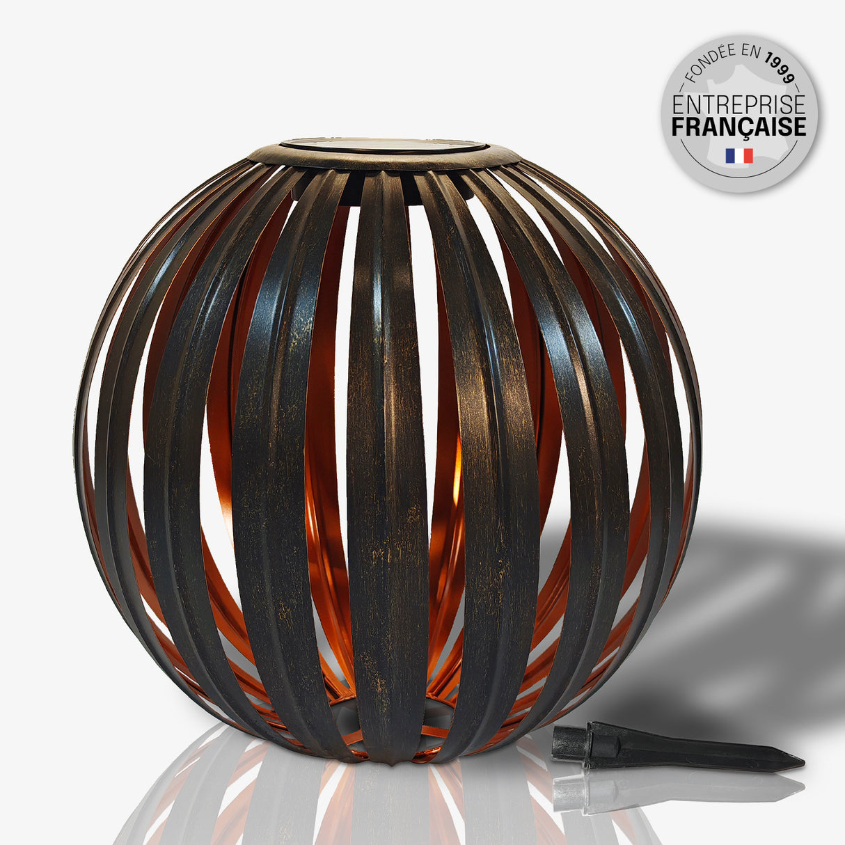 Lanterne Solaire Extérieur Boule - IP44, Avec Motif Lumineux Projeté