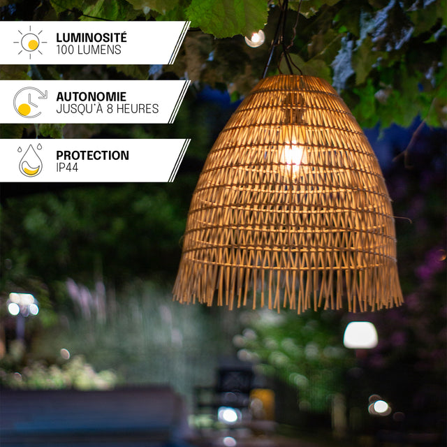 Suspension Rotin Solaire - IP44