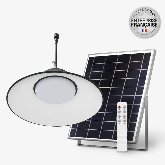 Cloche LED Solaire - IP65, Fonction Diurne, Télécommande
