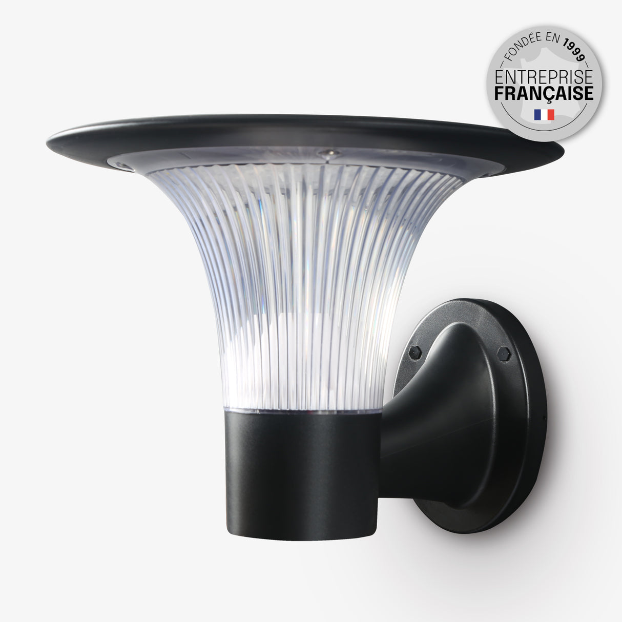 Applique Exterieur Solaire Haute Puissance – IP65, Détection de Mouvement, Batterie Remplaçable