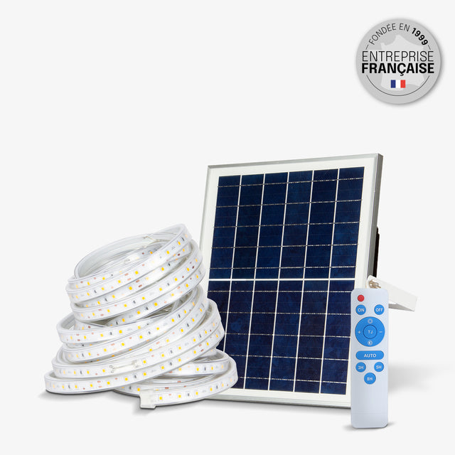 Ruban LED Solaire - IP65, 10M, Télécommande