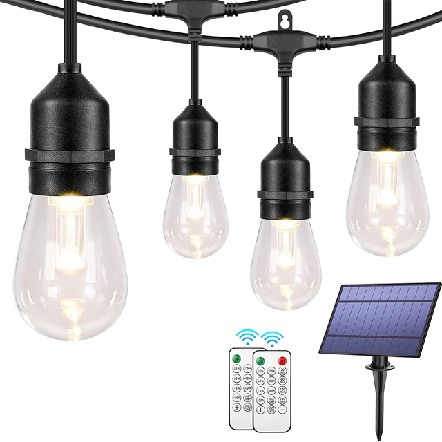 Guirlande Solaire Extérieur - IP65, Rechargeable USB, Télécommande