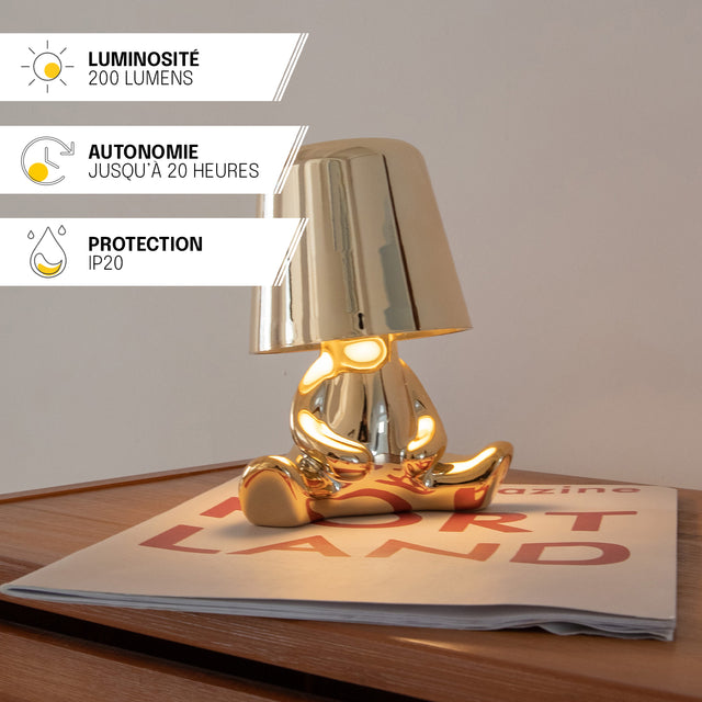 Lampe de Table Rechargeable "Golden Boy"