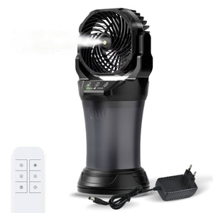 Ventilateur Brumisateur Portable Extérieur Rechargeable Solaire/220V - Réservoir 2L Oscillation Automatique avec Télécommande