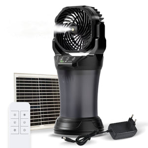 Ventilateur Brumisateur Portable Extérieur Rechargeable Solaire/220V - Réservoir 2L Oscillation Automatique avec Télécommande