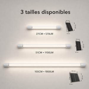 Reglette LED Solaire - IP54, Fonction Diurne