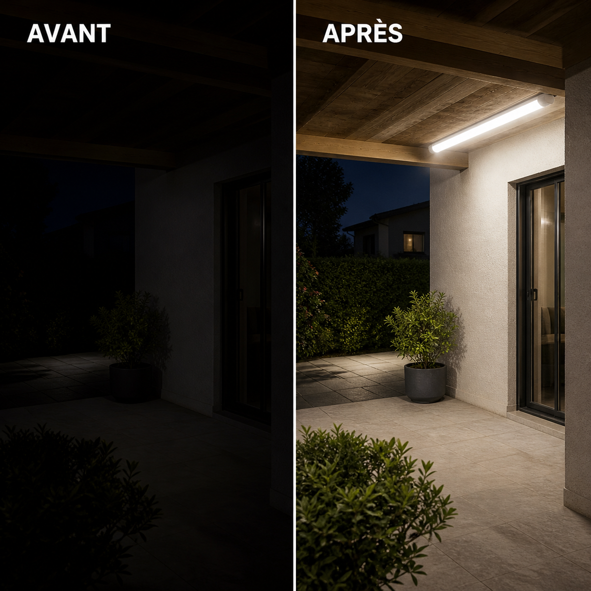 Reglette LED Solaire - IP54, Fonction Diurne