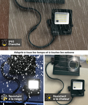 Projecteur Solaire avec Détecteur de Mouvement – IP65, Ultra Fin, Télécommande