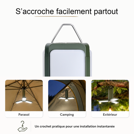 Lampe Parasol Solaire - IP54, Rechargeable USB