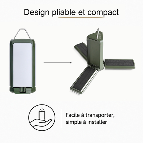Lampe Parasol Solaire - IP54, Rechargeable USB