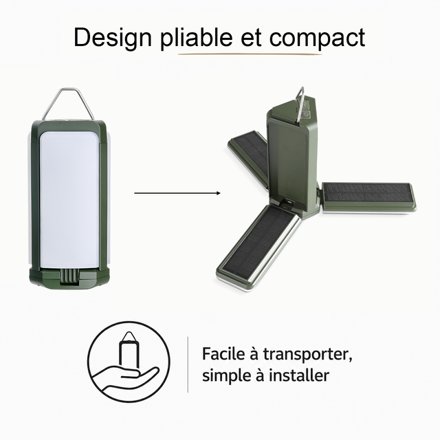 Lampe Parasol Solaire - IP54, Rechargeable USB