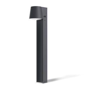 Borne Hybride Solaire/220V 70 CM – IP65, Batterie Remplaçable