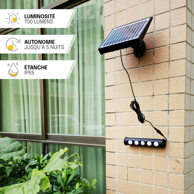 Mini Reglette Solaire - IP65, Détection de Mouvement