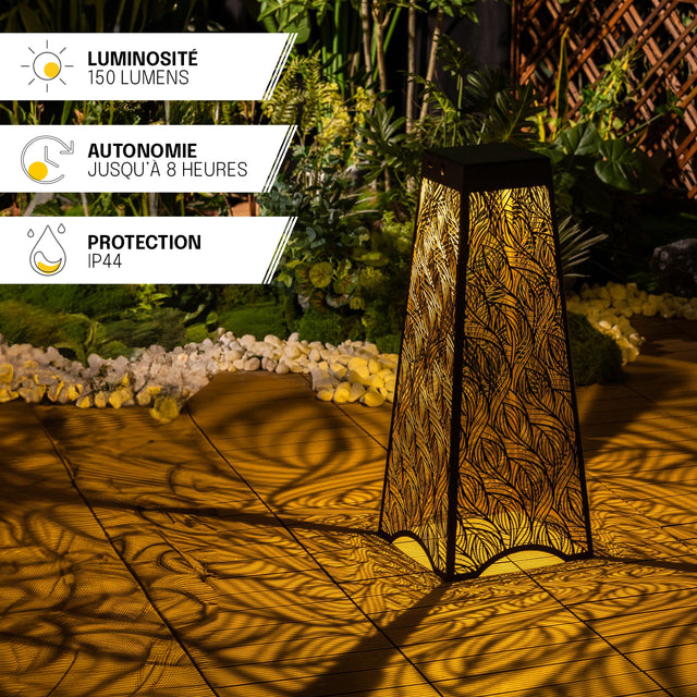 Borne Solaire - IP44, Avec Motif Lumineux Projeté