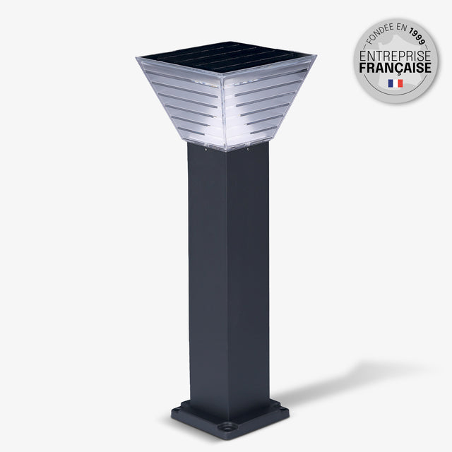 Borne Solaire Exterieur 80 CM – IP65, Batterie Remplaçable