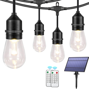 Guirlande Solaire Extérieur - IP65, Rechargeable USB, Télécommande