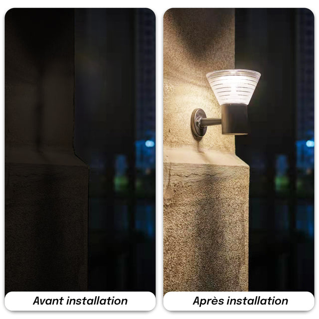 Applique Solaire Exterieur – IP65, Batterie Remplaçable